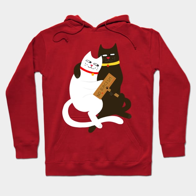 Anti-racism Cats Hoodie by heidiki.png